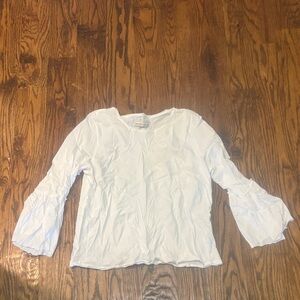 Abercrombie & Fitch White Bell Sleeve Blouse
